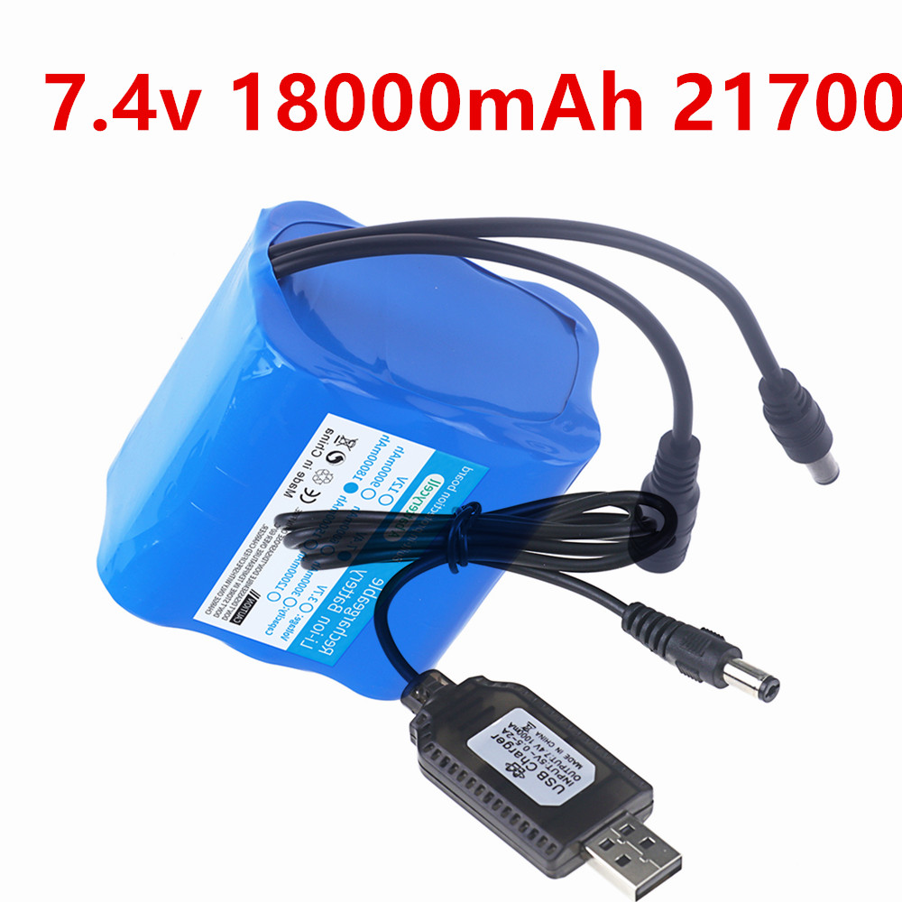 Fish Finder Battery - 7.4V 18Ah 2s3p 21700 แบตเตอรี่ลิเธียม BMS